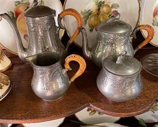 KAYSERZINN ART NOUVEAU TEA SET