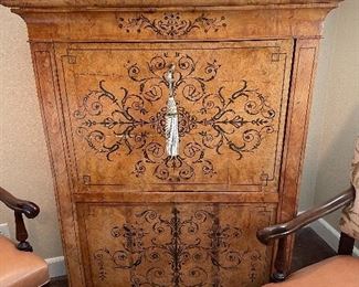 FRENCH " SECRFETAIRE ABATANT", C. 1820.. DROPFRONT SECRETARY IN ENGLISH. WITH RARE WOOD.