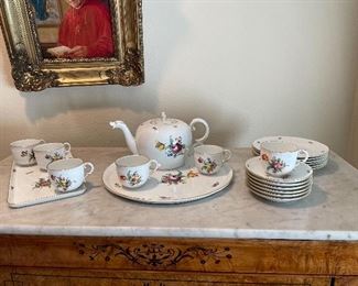 NYMPHENBURG TEA SET.