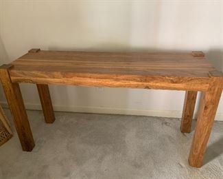 Wood console table
