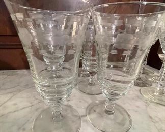 $90 Set of crystal glasses 