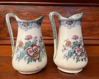 $40 Poppy floral pitcher set of 2  •8high 6across