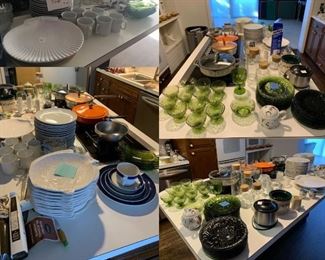 A kitchen full of fabulous dishes and cookware