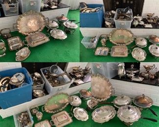 Many elegant silver plate pieces still available...