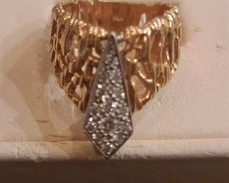 14k diamond ring 8.3 grams. $300