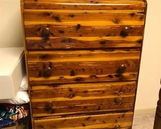 Matching cedar chest of drawers
