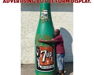 Lot 1200 Massive 10ft 7UP Advertising Bottle Form Display.