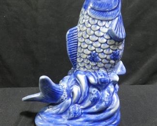Blue & White Teapot, Vase, & More