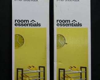 2 BRAND NEW Room Essentials 3 Tier Shoe Rack