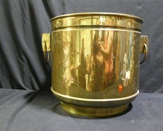 Extra-large Brass Bucket / Planter with Handles