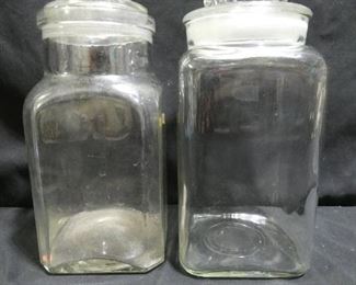 Two Antique Dakota Apotehecary Candy Jars