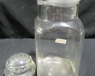 Two Antique Dakota Apotehecary Candy Jars
