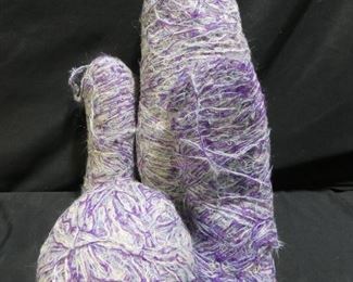 Knitting Needles, Fuzzy Yarn, & Bag