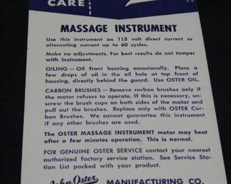Vintage Oster Massage Instrument Model M-1