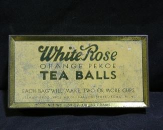 Two Vintage Cigar Boxes& White Rose Tin