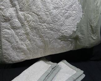 King-Sized Polyester Sea-Foam Green Comforter