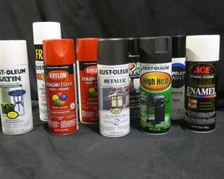 Spraypaint, Paint rollers, & Stain Applicators