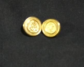 8 Vintage Brass & Silver Buttons