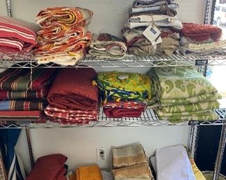 Assorted Fabric.  Table cloths.  Pillow Shams.  Sheets.