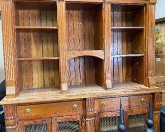 Large Wooden Hutch.  