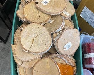 Wooden Log Pieces.  About 8" in Diameter.  