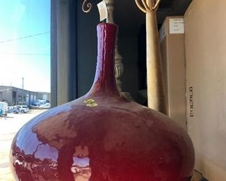 Red Ceramic Vase. 