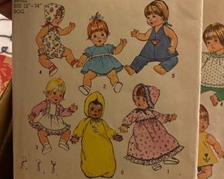 Simplicity Vintage doll clothes patterns