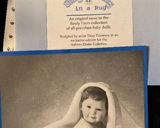 The Ashton-Drake Galleries "Snug as a Bug in a Rug" doll, new in box
