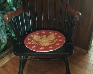 WINDSOR  CHAIR w/EAGLE BACK & CUSHION