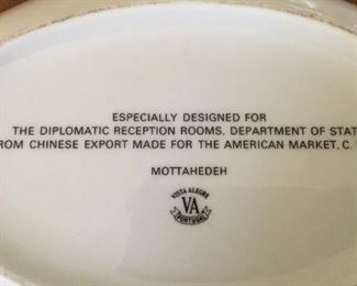 WORDING ON BACK OF DISH