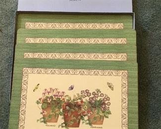 WEDGWOOD CORK BACK PLACEMATS "SARAH'S GARDEN"