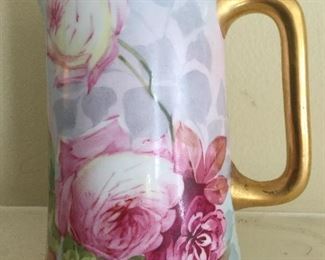 HAVILAND LIMOGES ROSE FLORAL PITCHER
