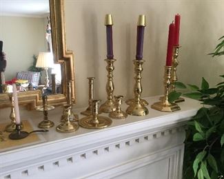 BRASS CANDLESTICK HOLDERS