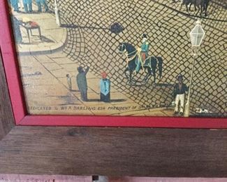 DEDICATION ON LOWER LEFT OF DEPOT PAINTING