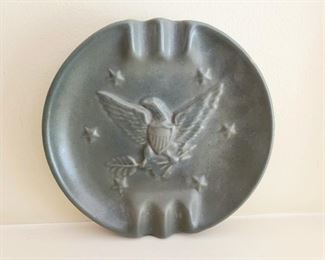 STONEWARE EAGLE ASHTRAY BY PC