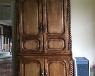 91H X 44W ARMOIRE W/ROPING ACCENT BY HEKMAN 