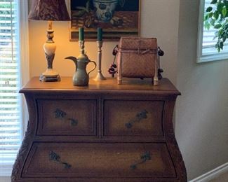 Four Drawer Wicker Bombay Chest
