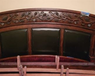 King hand carved bed set