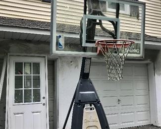 Tempered glass adjustable basketball hoop