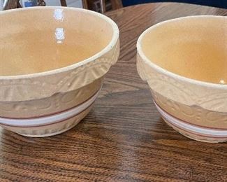 Roseville Pottery Bowls - Ohio - Yellow Ware 