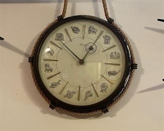 German Zodiac Hanging Clock 