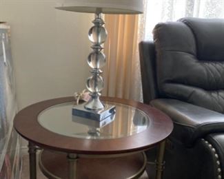 Part of the pair of lamps and tables