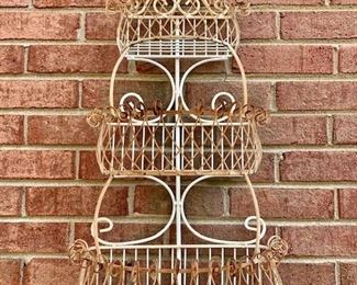 $24 - Shabby Chic Distressed Wire Wall Shelf - Paint me!