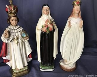 Chalkware 12in Statues Made in Italy