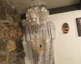 MCM cascading shell hanging triple lamp