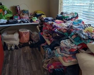 Girls clothes, shoes, backpacks