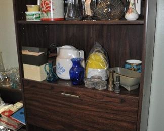 Bookcase and kitchen items