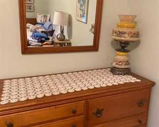 Super clean and nice Oak or Pine dresser set