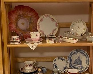 Waterford Double Old-Fashioned Glass Set and Stunning Candle holder, plus more Limoges and Rose porcelain.