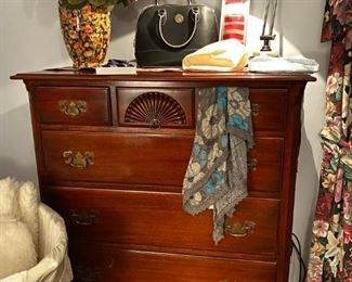 Tall Vintage Mahogany Dresser by Davis Cabinet Co.